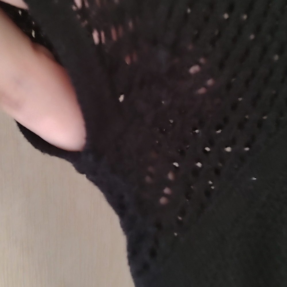2/$10: BCBG Silk knit crochet "Emily" peplum top - Picture 12 of 13